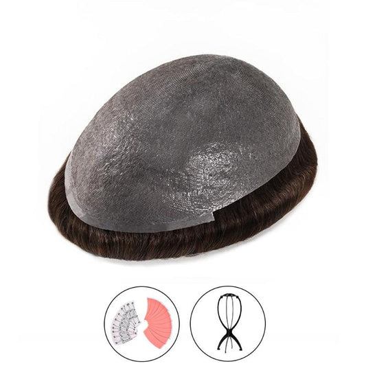 Men's wig 0.06mm thin skin V-Loop hair-Best for beginners