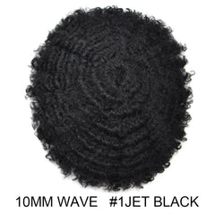 Q6 African US Men's Wig Curly Hair System Lace Forehead Hairpiece