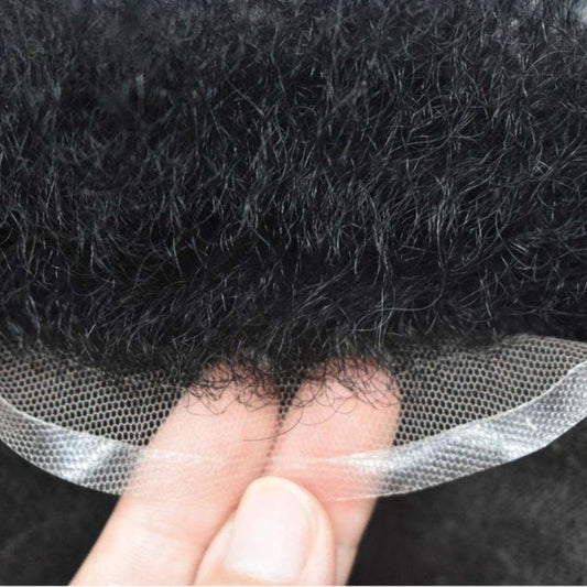 Afro Men Curly Hair System Full Lace toupee