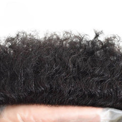 Afro Men Curly Hair System Thin skin wig