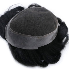 Australian Men's Wigs Thin Skin Wrap Around French Lace Top Human Hair Wig+Free portable wig stand